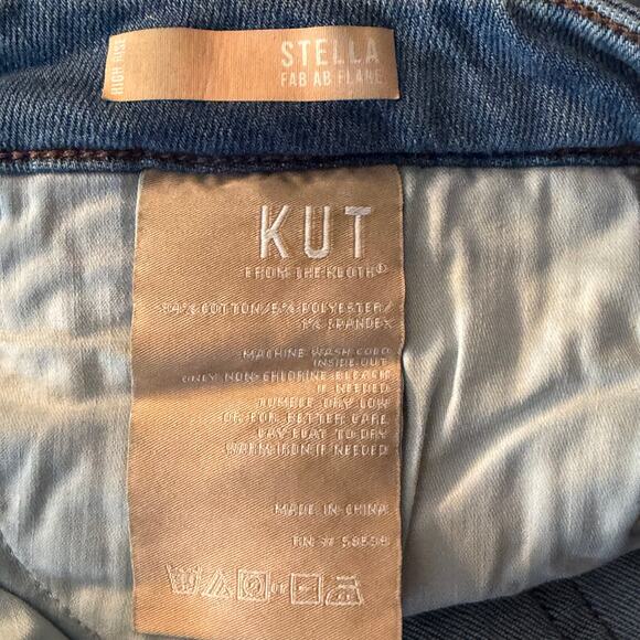 KUT from the Kloth Stella High Rise Fab Ab Flare Jeans Size 12 Light Wash - Picture 7 of 8